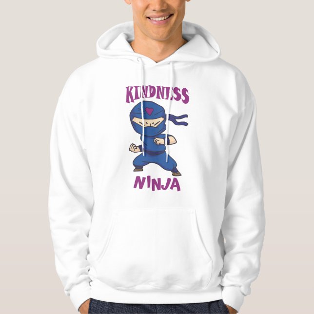 Kindness Ninja, kamp mot mobbning Hoodie (Framsida)