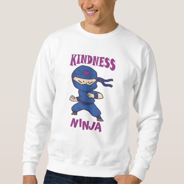 Kindness Ninja, kamp mot mobbning Lång Ärmad Tröja (Framsida)