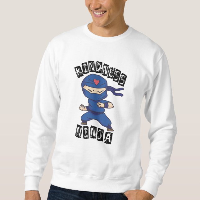 Kindness Ninja, kamp mot mobbning Lång Ärmad Tröja (Framsida)