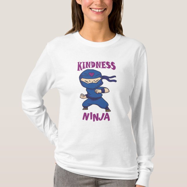 Kindness Ninja, kamp mot mobbning T Shirt (Framsida)