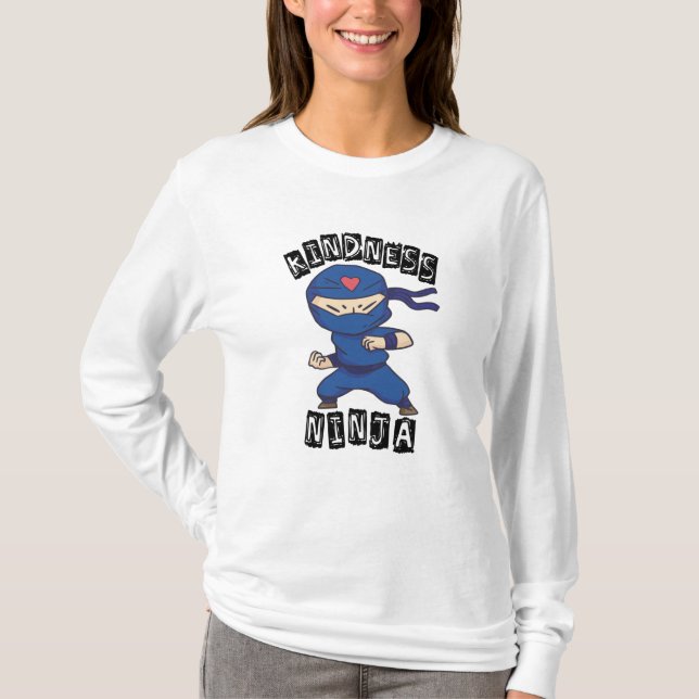 Kindness Ninja, kamp mot mobbning T Shirt (Framsida)