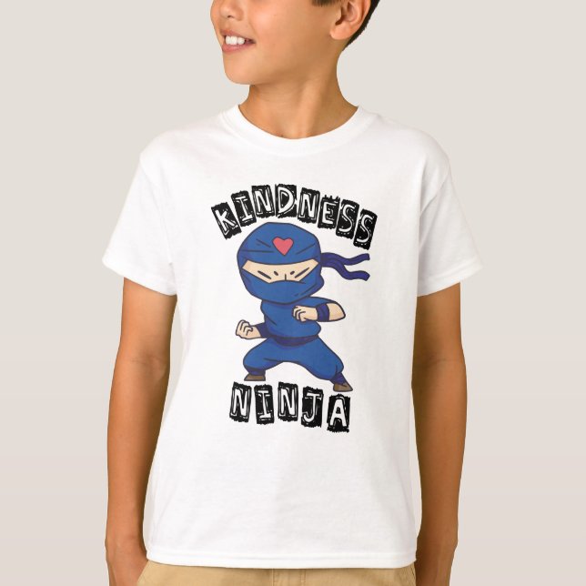 Kindness Ninja, kamp mot mobbning T Shirt (Framsida)