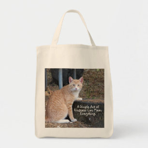 Kindness Orange Tabby katt Tote Bag Tygkasse