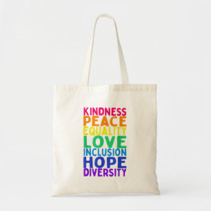 Kindness Peace Equality Inclusion Diversity Hum Tygkasse