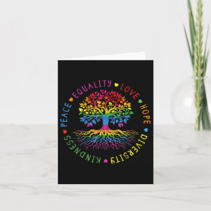 Kindness Peace Equality Kärlek Hope Diversity Huma Kort