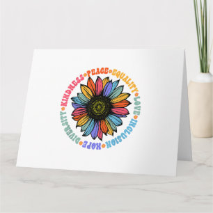 Kindness Peace Equality Kärlek Hope Diversity Huma Kort