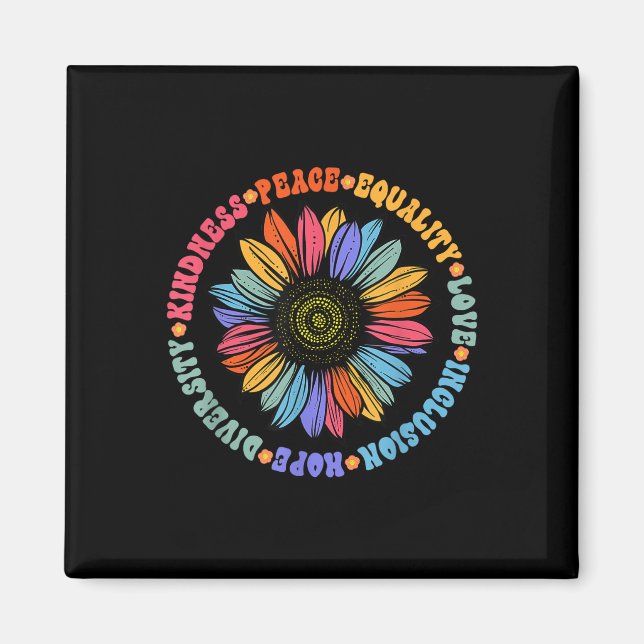 Kindness Peace Equality Kärlek Hope Diversity Huma Magnet (Framsidan)