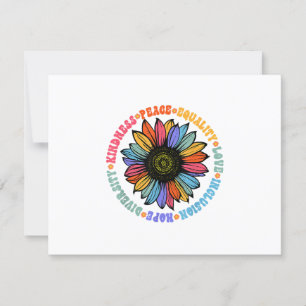 Kindness Peace Equality Kärlek Hope Diversity Huma OSA Kort