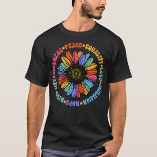 Kindness Peace Equality Kärlek Hope Diversity Huma T Shirt