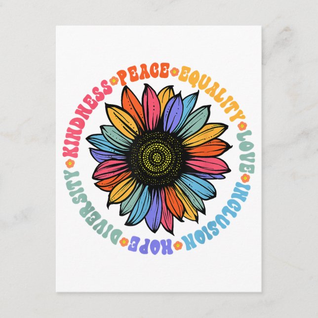 Kindness Peace Equality Kärlek Hope Diversity Huma Tilläggskort (Framsida)