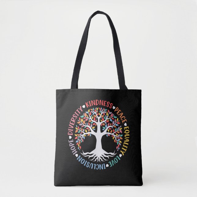 Kindness Peace Equality Love Inclusion Diversity Tygkasse (Framsida)