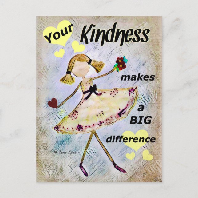 Kindness Postcards anpassad design personlig Vykort (Framsida)