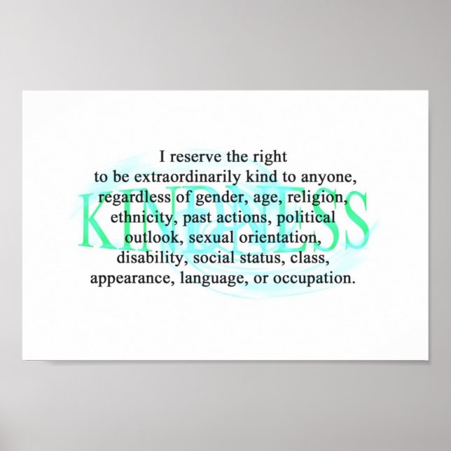 Kindness Poster (Framsidan)
