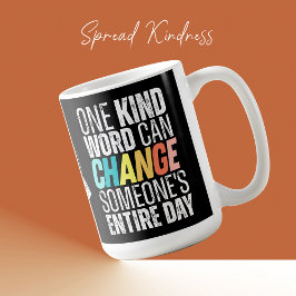 Kindness Quote Modern Trendig Inspirational Kaffemugg