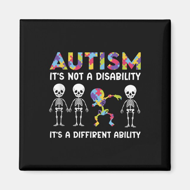 Kindness Ribbon Heart Autism Awareness _3 Magnet (Framsidan)