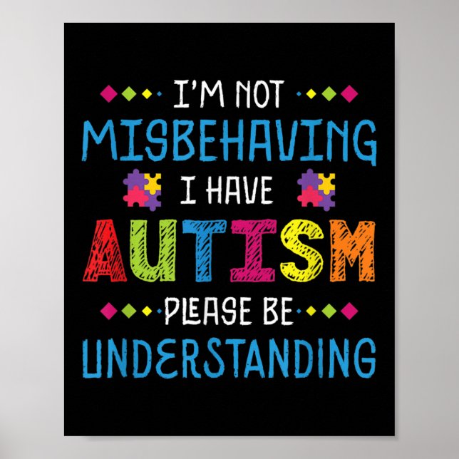 Kindness Ribbon Heart Autism Awareness _6 Poster (Framsidan)