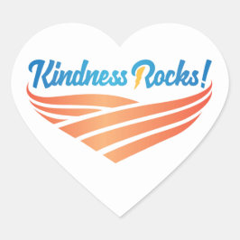 Kindness Sten Heart Sticker Hjärtformat Klistermärke