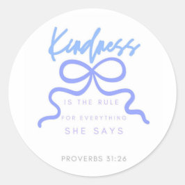 Kindness Sticker, Christian Gift, Baptism Gift Runt Klistermärke