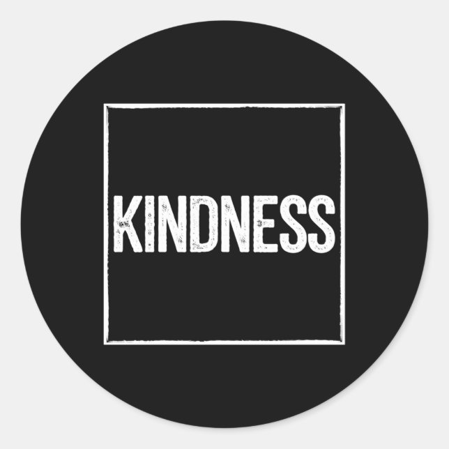 Kindness Sticker Runt Klistermärke (Framsida)