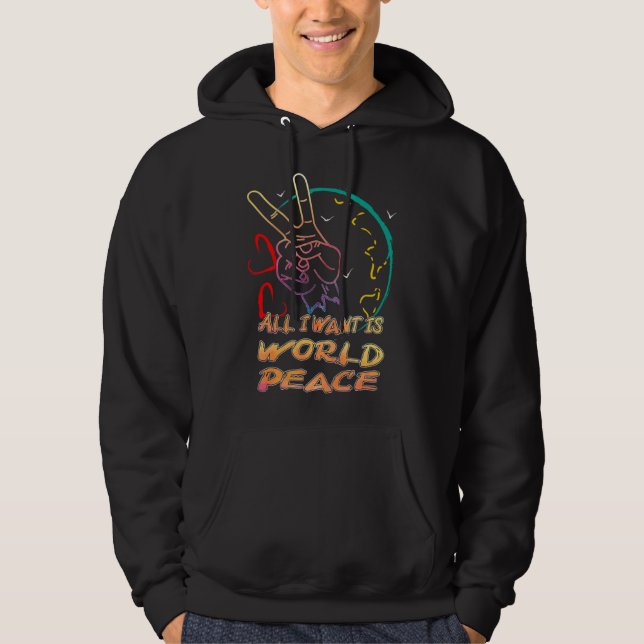 Kindness Unity Day är världsfredsdagen. Hoodie (Framsida)