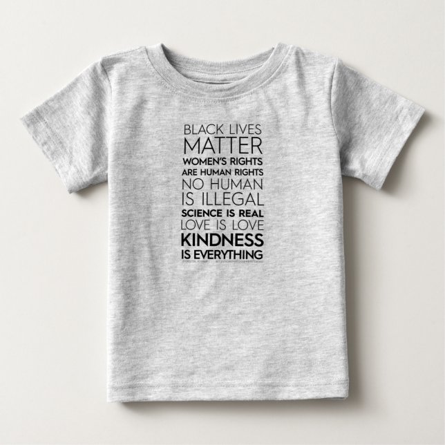 #KindnessIsAll Baby-bokostdräkt T Shirt (Framsida)
