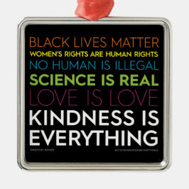 #KindnessIsAll-fyrkantigt ornament