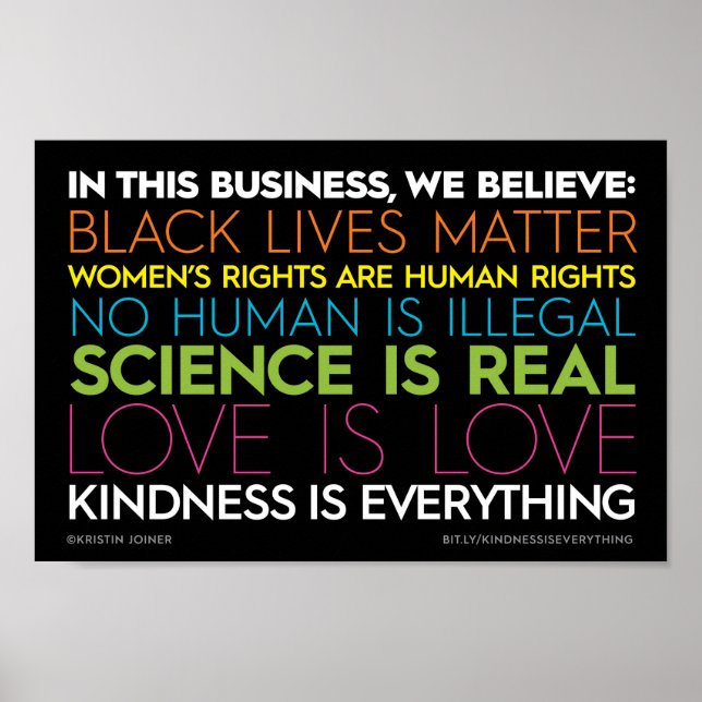#KindnessIsAll "in this Business" Poster (Framsidan)