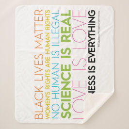 #KindnessIsAll Sherpa Blanket (vitt)