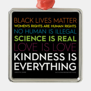 #KindnessIsAll Square Ornament