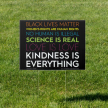 #KindnessIsAll Yard Sign Black