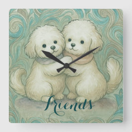 Kindred Paws Fyrkantig Klocka