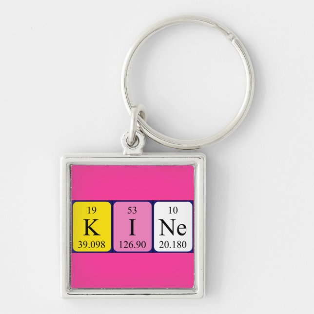 Kine Periodisk bord namn nyckelring (Framsidan)