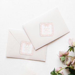 Kinerdusch för rosa av band med bohemskt flicka fyrkantigt klistermärke