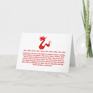 KINESE ZODIAC DRAGON PAPERCUT ILLUSTRATION HELGKORT