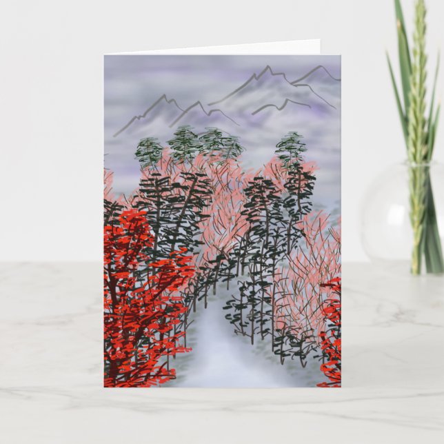 Kinesen landskap helgkort (Framsida)