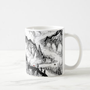 kinesen landskap kaffemugg