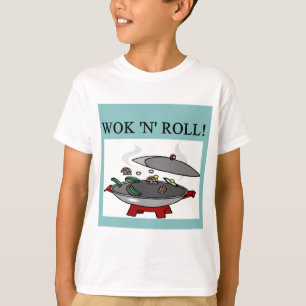 kinesen wokar matlagning tee shirt