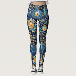 Kineseri exotiska fåglar botaniskt mönster (4) leggings