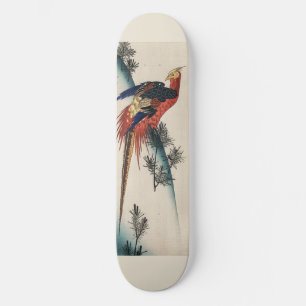 Kineseri Färgrik fasanfågel & tall konst Mini Skateboard Bräda 18,5 Cm