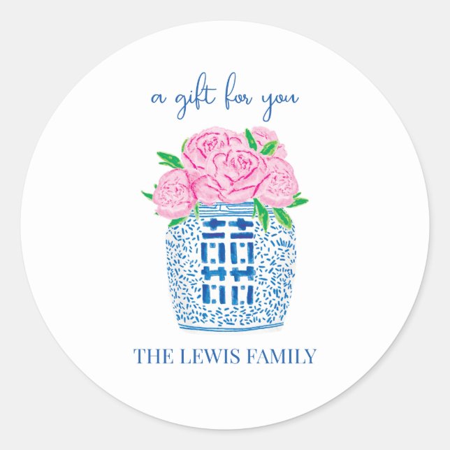 Kineseri Pion Present Klistermärke (Framsida)