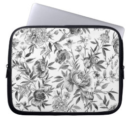 Kineseri Vattenfärg Blommig Botanisk Målning Laptop Fodral