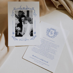 Kineseri Vintage Kalligrafi Bröllop Tack Kort