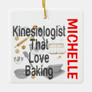 Kinesiolog Kärlek Baking ANPASSNINGSBAR Julgransprydnad Keramik