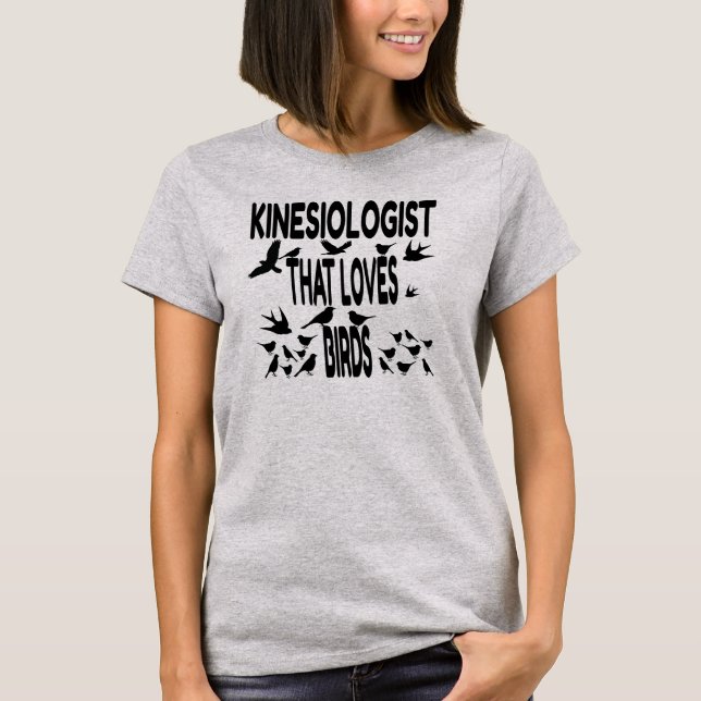 Kinesiolog Kärlek Birds T Shirt (Framsida)