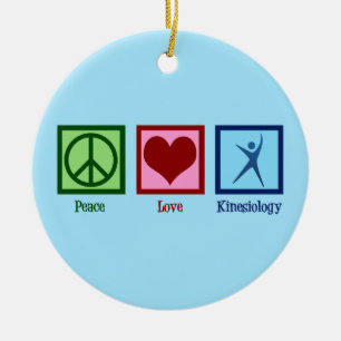 Kinesiolog Peace Kärlek Kinesiologi Julgransprydnad Keramik