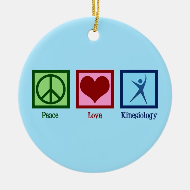 Kinesiolog Peace Kärlek Kinesiologi Julgransprydnad Keramik (Framsidan)