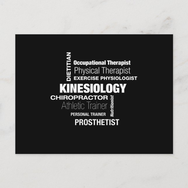 Kinesiology Kinesiologist Physio Physical Therapis Vykort (Framsida)