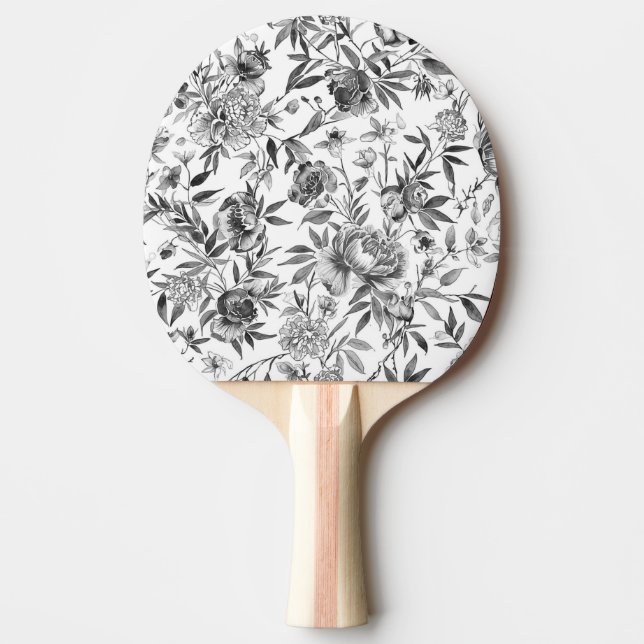 Kinesiseri Vattenfärg Blommig Botanisk Målning Pingisracket (Framsidan)