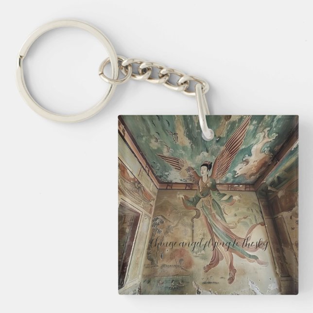 Kinesisk ängel som flyger till himmel (Framsidan)