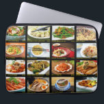Kinesisk anslagstavla för Restaurant-fotomeny Laptop Fodral<br><div class="desc">Det finns en chans att laptop sleeve kan göra dig hungrig. Det är för att det ser ut som en fotomeny på en kinesisk upptagningsrestaurang med foton av kinesisk mat mot en svart bakgrund med namn på varje maträtt och prisinformation under varje gult i textskrift. Perfekt för alla som kärlek...</div>